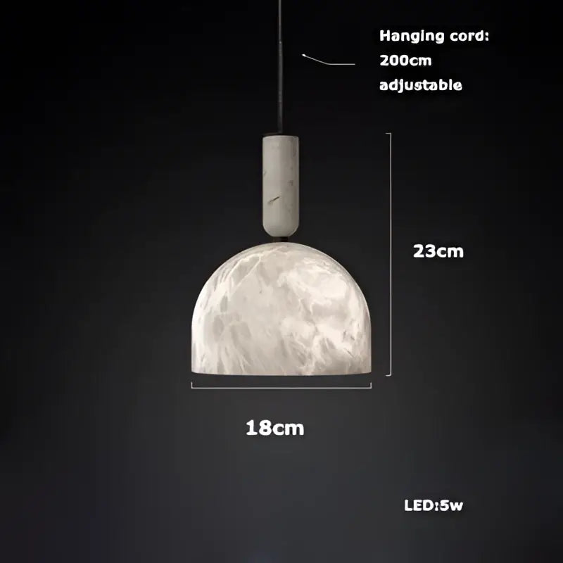DecorBites™ Alabaster Pendant Lights LED Designer Hanging Lamps For Living Room