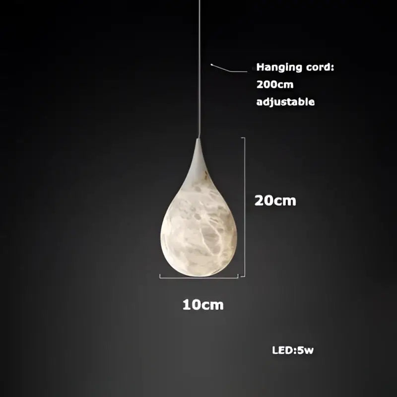 DecorBites™ Alabaster Pendant Lights LED Designer Hanging Lamps For Living Room