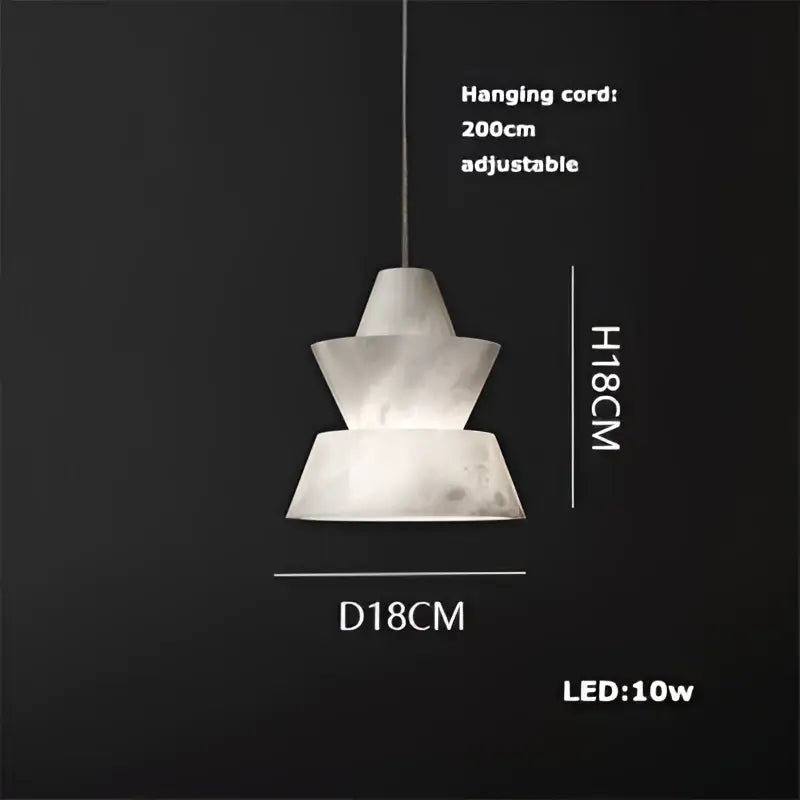 DecorBites™ Alabaster Pendant Lights LED Designer Hanging Lamps For Living Room