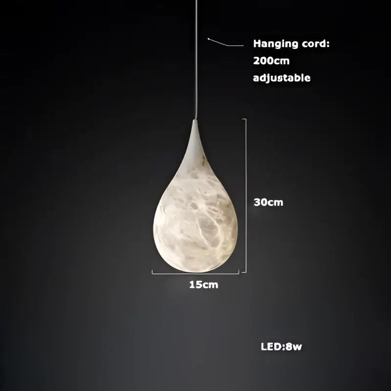 DecorBites™ Alabaster Pendant Lights LED Designer Hanging Lamps For Living Room