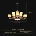 DecorBites™ All Copper Jade Chandelier | Chinese Style Living Room Dining Room Lighting