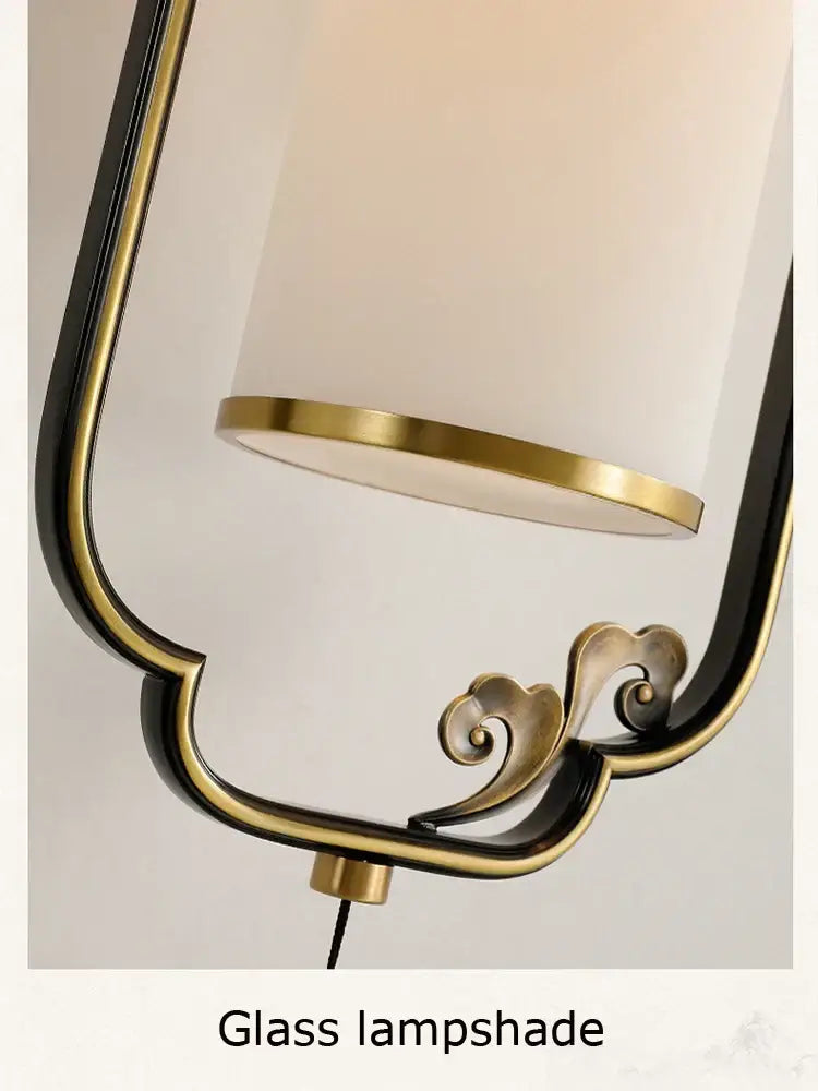 DecorBites™ All Copper Wall Lamp Glass Lamp - Living Room Bedroom Restaurant Bedside Light