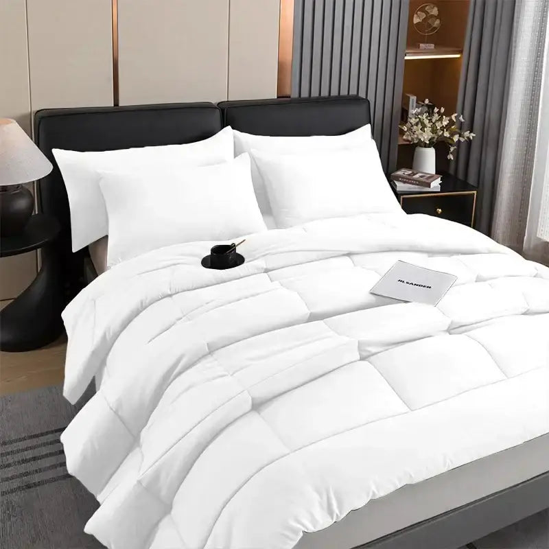 DecorBites™ All-Season Quilted Comforter Set - Queen/King Size Soft & Durable Blanket