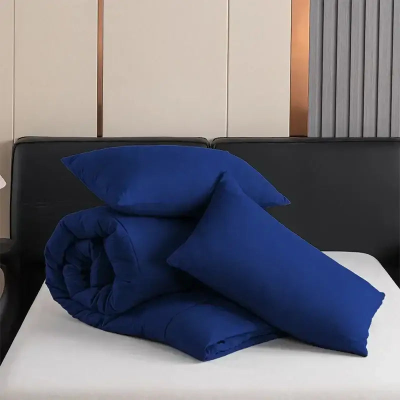 DecorBites™ All-Season Quilted Duvet Set - Queen & King Size Comforter with Pillowcases