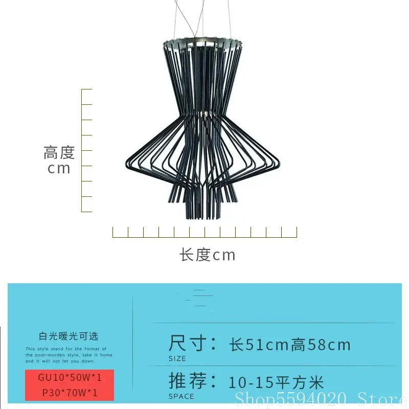 DecorBites™ Allegro Iron Pendant Lights: Designer Foscarini Luminaire for Stylish Lighting
