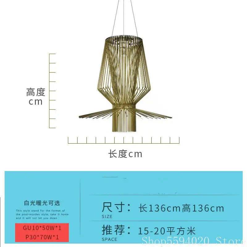 DecorBites™ Allegro Iron Pendant Lights: Designer Foscarini Luminaire for Stylish Lighting