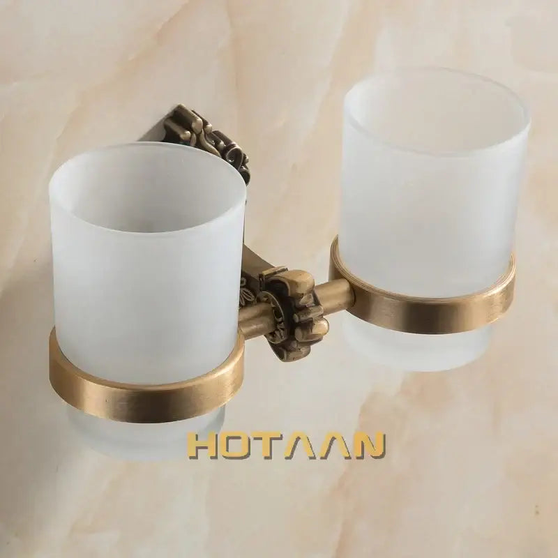 DecorBites™ Aluminium Double Tumbler Holder for Bathroom - YT-11208