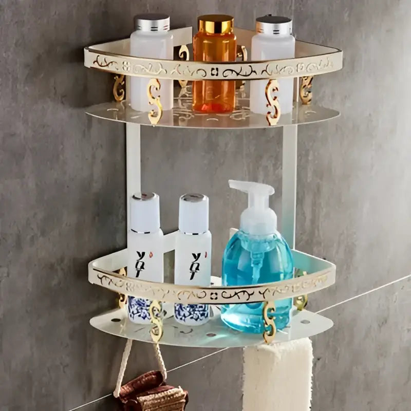 DecorBites™ Aluminum Bath Hardware Set: Shelf, Towel Rack, Paper Holder, Brush Holder, Hooks