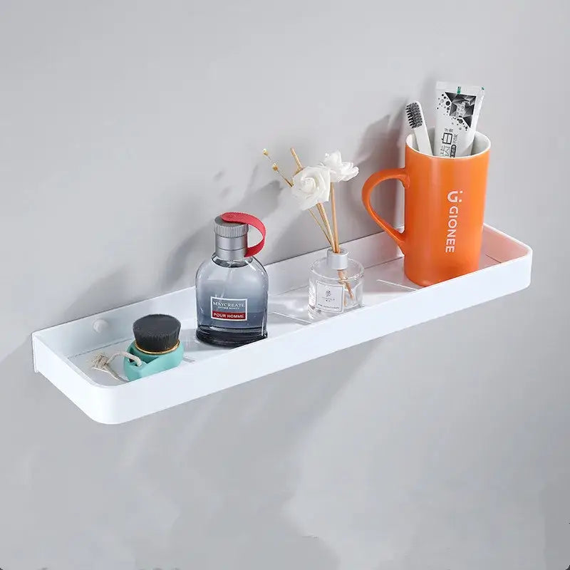 DecorBites™ Aluminum Bathroom Corner Shelf Wall Mounted 30-50CM White Kitchen Storage Holder