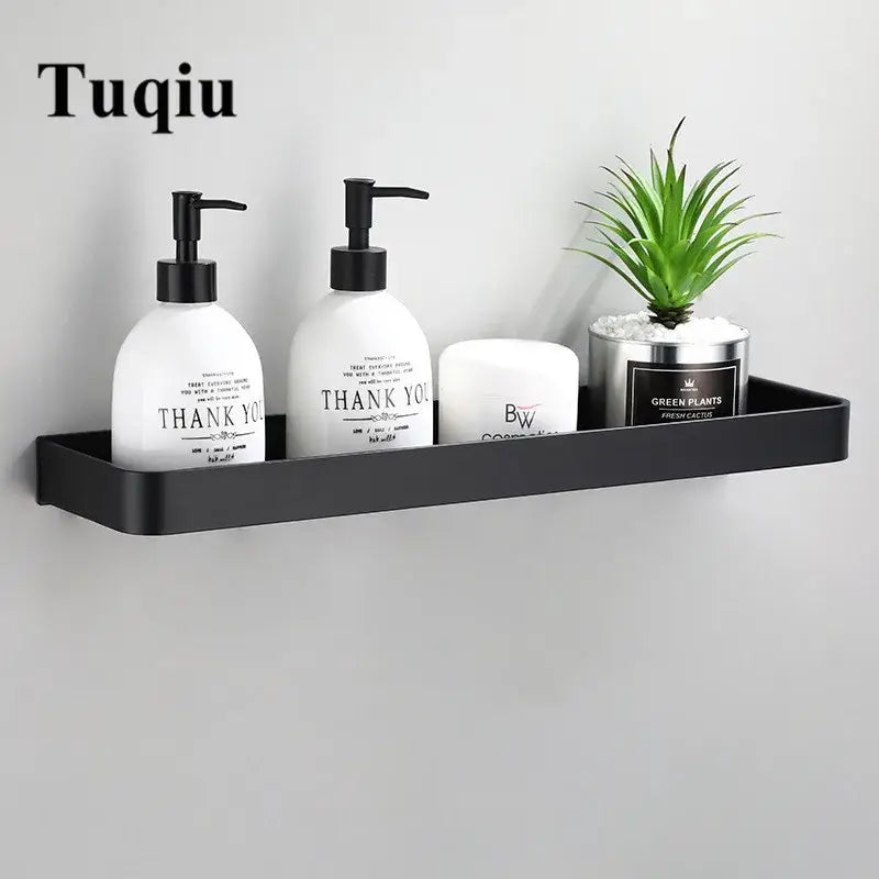 DecorBites™ Aluminum Bathroom Corner Shelf Wall Mounted 30-50CM White Kitchen Storage Holder