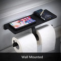 DecorBites™ Aluminum Bathroom Paper Holder with Phone Holder and Wall Mount