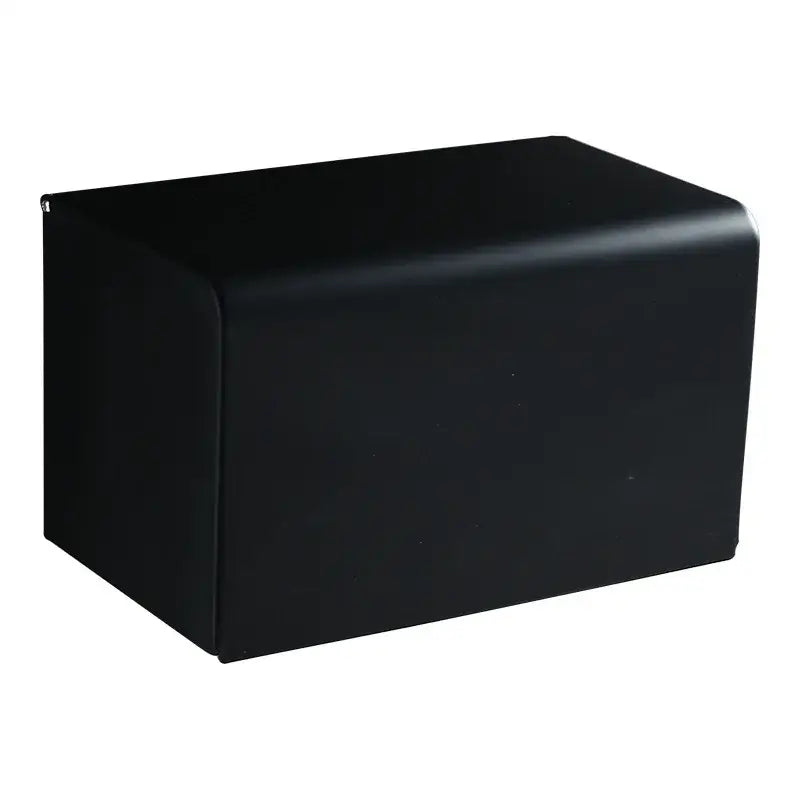 DecorBites™ Aluminum Black Bathroom Tissue Holder Wall-Mounted Toilet Paper Rack Stand