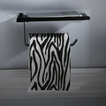 DecorBites™ Aluminum Black Bathroom Tissue Holder Wall-Mounted Toilet Paper Rack Stand