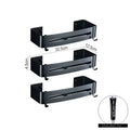 DecorBites™ Aluminum Black Corner Basket Cosmetic Rack for Bathroom and Kitchen Storage