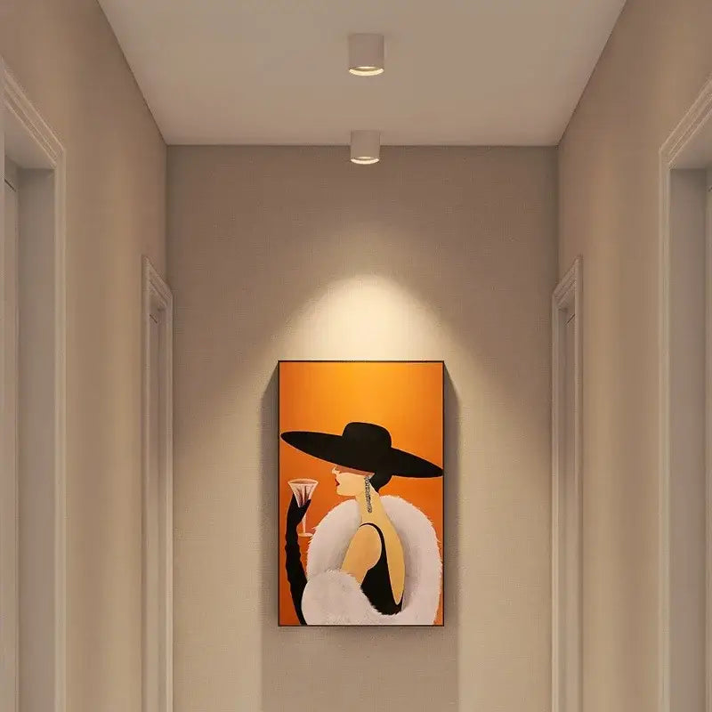 DecorBites™ Aluminum Ceiling Lamp: Cylindrical Surface Mounted Downlight with Adjustable Beam Angle