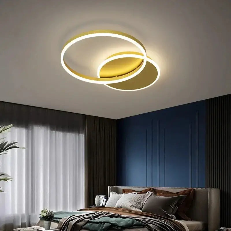 ثريا سقف دائرية LED من الألومنيوم DecorBites™ لغرفة النوم وغرفة المعيشة والمطبخ