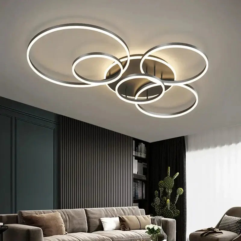 ثريا سقف دائرية LED من الألومنيوم DecorBites™ لغرفة النوم وغرفة المعيشة والمطبخ