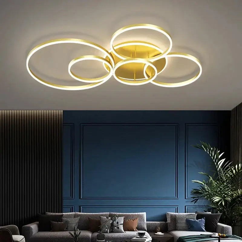 ثريا سقف دائرية LED من الألومنيوم DecorBites™ لغرفة النوم وغرفة المعيشة والمطبخ