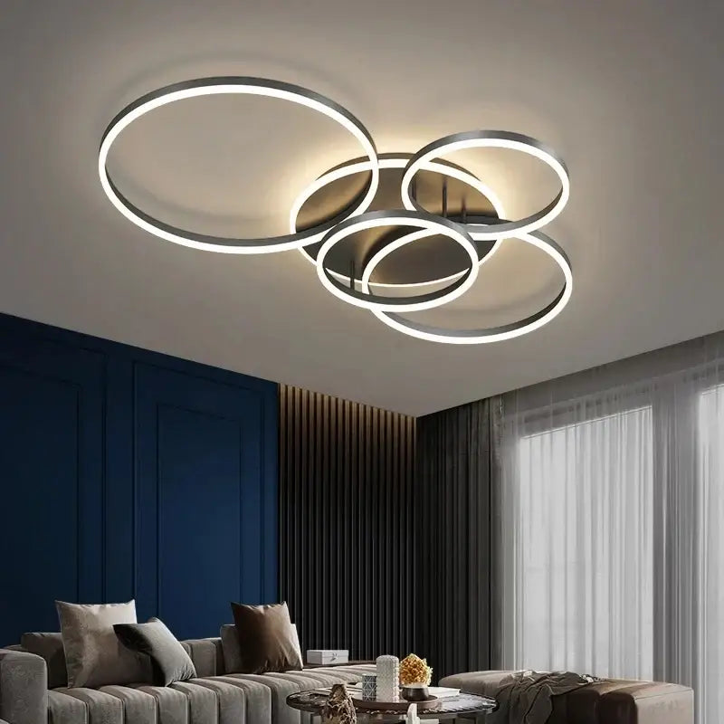 ثريا سقف دائرية LED من الألومنيوم DecorBites™ لغرفة النوم وغرفة المعيشة والمطبخ