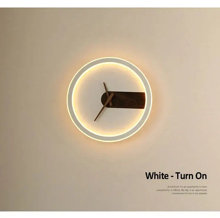 DecorBites™ Aluminum Clock Wall Lamp - Modern Led Sconce Light for Home, Hotel & Aisle