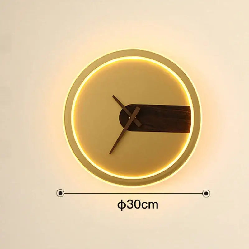 DecorBites™ Aluminum Clock Wall Lamp - Modern Led Sconce Light for Home, Hotel & Aisle