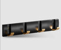 DecorBites™ Aluminum Folding Robe Hook Black Gold Wall Mount Towel Hanger Kitchen Door Hook