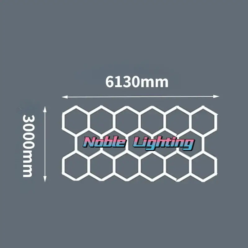 DecorBites™ Aluminum Housing Hexagon LED Light Bar Detailing Light 5X12M Honeycomb Ceiling Lamp