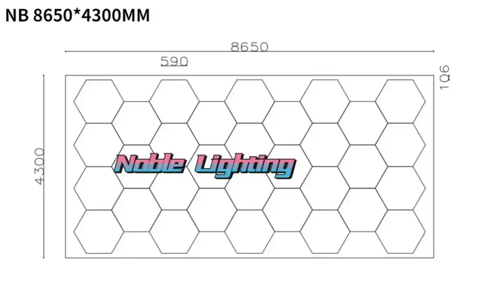DecorBites™ Aluminum Housing Hexagon LED Light Bar Detailing Light 5X12M Honeycomb Ceiling Lamp