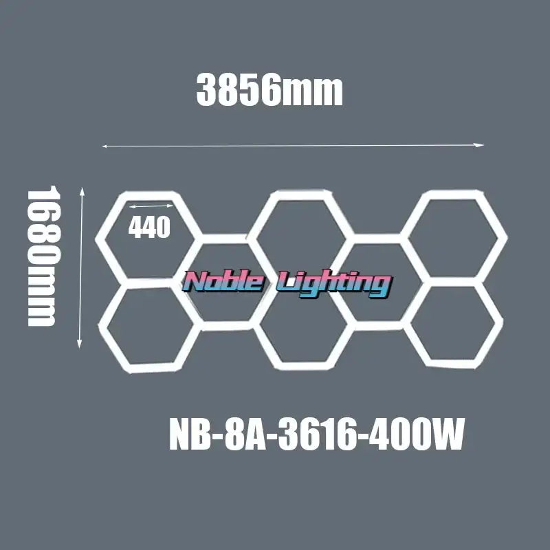 DecorBites™ Aluminum Housing Hexagon LED Light Bar Detailing Light 5X12M Honeycomb Ceiling Lamp