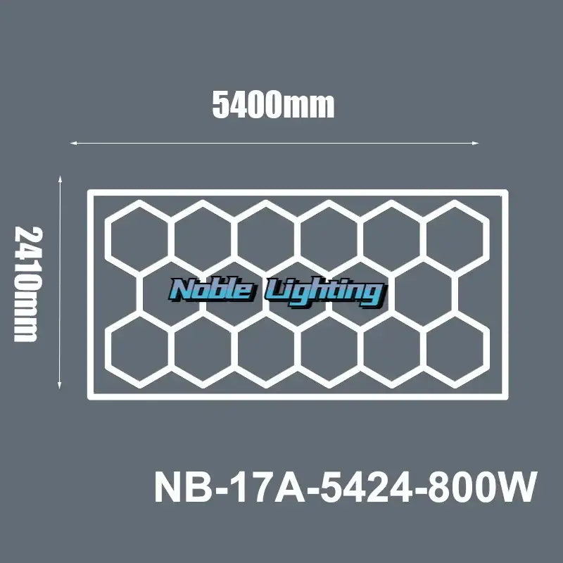 DecorBites™ Aluminum Housing Hexagon LED Light Bar Detailing Light 5X12M Honeycomb Ceiling Lamp