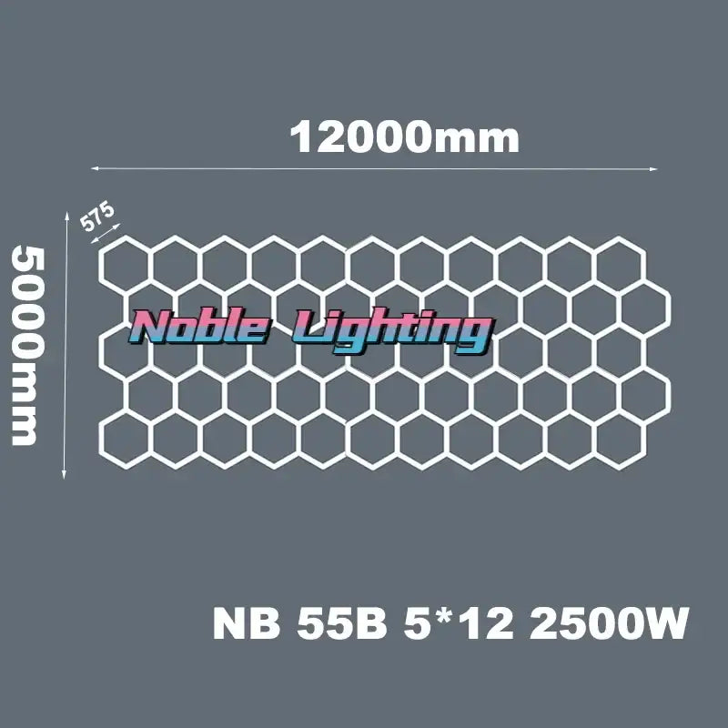 DecorBites™ Aluminum Housing Hexagon LED Light Bar Detailing Light 5X12M Honeycomb Ceiling Lamp