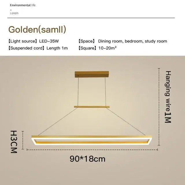 DecorBites™ Aluminum LED Ceiling Chandelier - Modern Design for Kitchen Island, Dining Table, Office, Bar