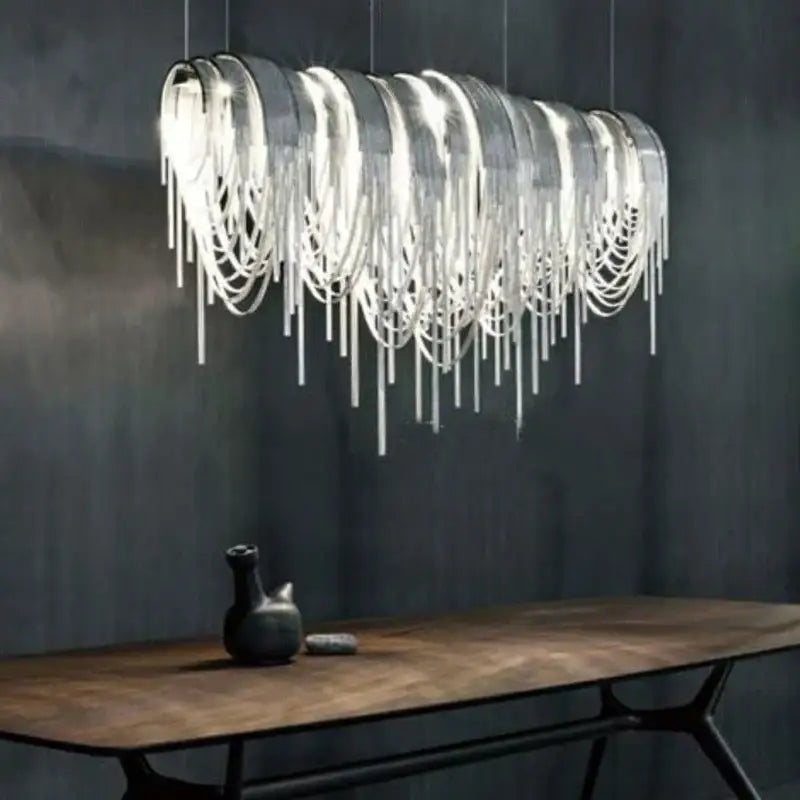 DecorBites™ Aluminum LED Chandelier for Modern Interior Decor, Living Room, Dining Room, Kitchen Island, Bedside Wall Lamp