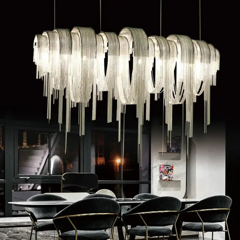 DecorBites™ Aluminum LED Chandelier for Modern Interior Decor, Living Room, Dining Room, Kitchen Island, Bedside Wall Lamp