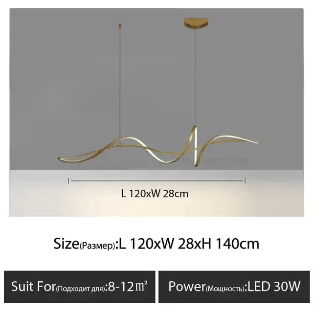 DecorBites™ Aluminum LED Chandelier: Modern Dining Island Light for Stylish Indoor Decoration