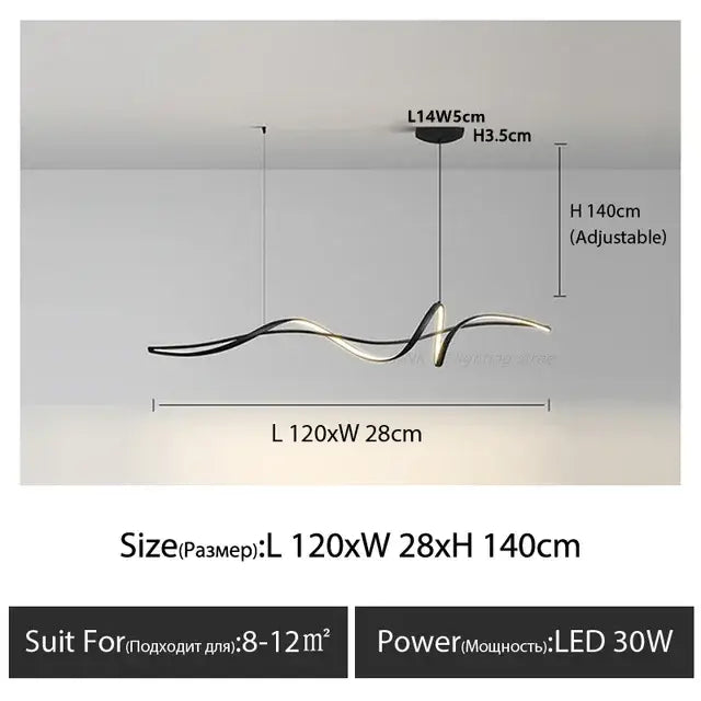 DecorBites™ Aluminum LED Chandelier: Modern Dining Island Light for Stylish Indoor Decoration
