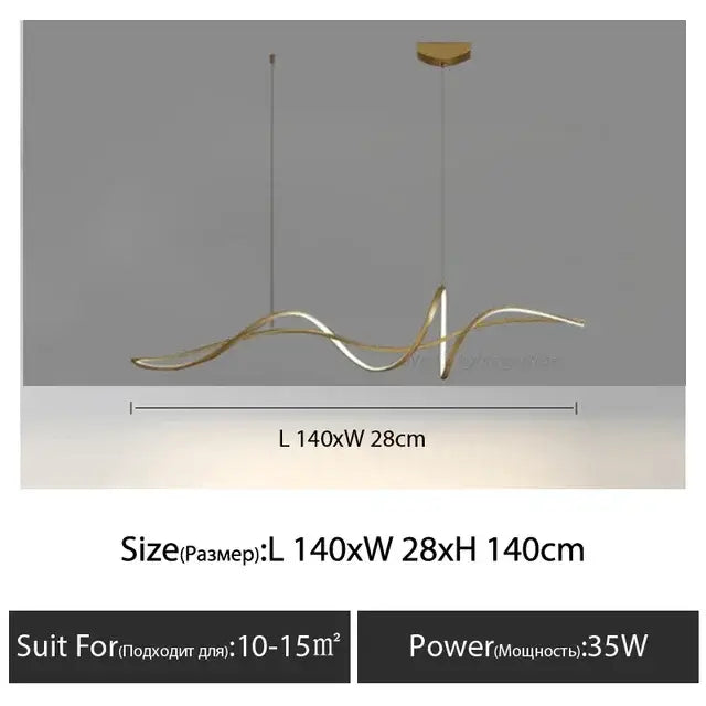 DecorBites™ Aluminum LED Chandelier: Modern Dining Island Light for Stylish Indoor Decoration