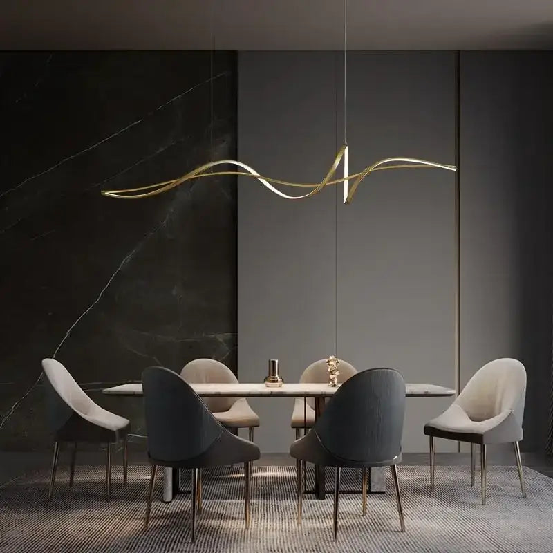 DecorBites™ Aluminum LED Chandelier: Modern Dining Island Light for Stylish Indoor Decoration