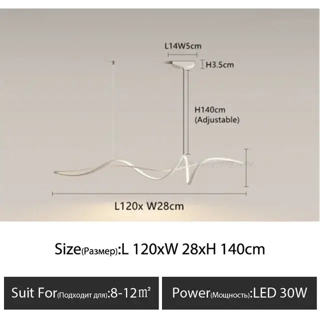 DecorBites™ Aluminum LED Chandelier: Modern Dining Island Light for Stylish Indoor Decoration