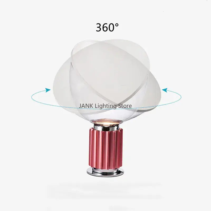 DecorBites™ Aluminum LED Desk Lamp Glass Shade High-end Decor Lighting