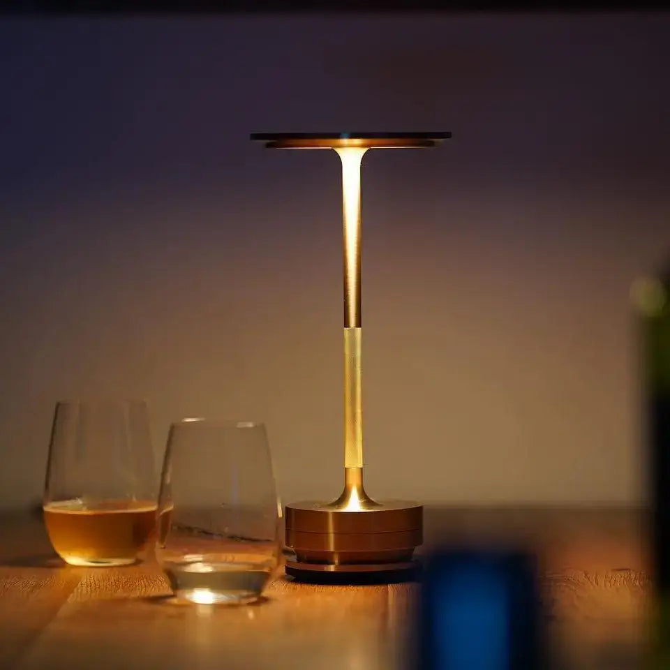 DecorBites™ Aluminum LED Desk Lamp Touch Switch Cordless Table Light for Living Room