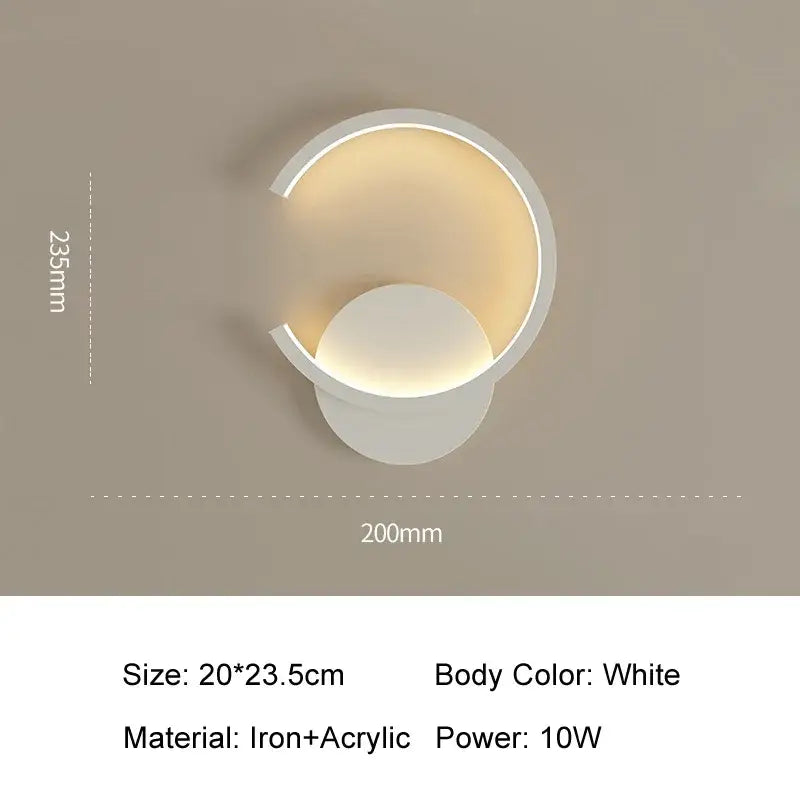 DecorBites™ Aluminum LED Wall Lamp 10W Modern Simplicity for Bedroom Living Room Stairs Home