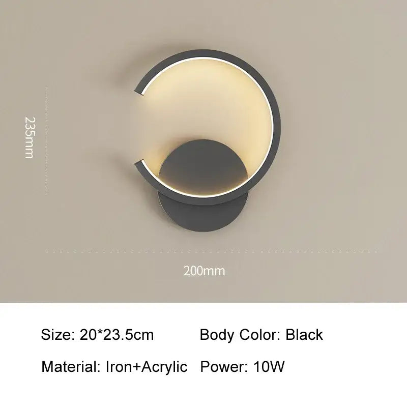 DecorBites™ Aluminum LED Wall Lamp 10W Modern Simplicity for Bedroom Living Room Stairs Home