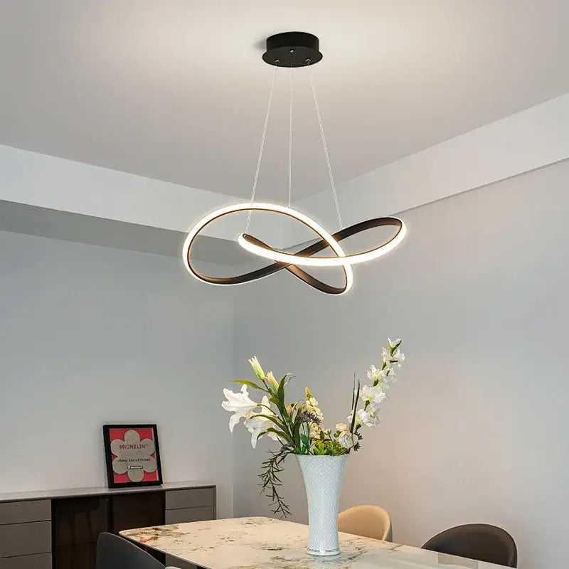 DecorBites™ Aluminum Line Pendant Light: Modern Creative Dining Room Ceiling Lamp