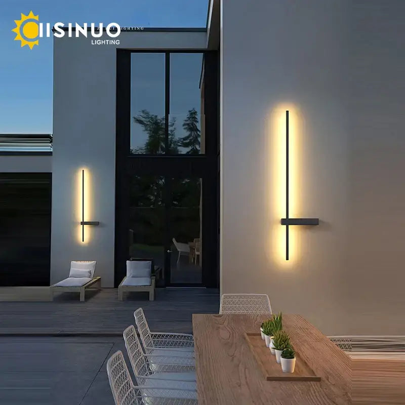 مصباح حائط خارجي من الألومنيوم DecorBites™، مقاوم للماء بمعيار IP54، تركيبات إضاءة للشرفة والفناء