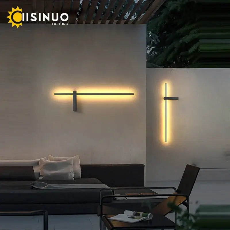 مصباح حائط خارجي من الألومنيوم DecorBites™، مقاوم للماء بمعيار IP54، تركيبات إضاءة للشرفة والفناء