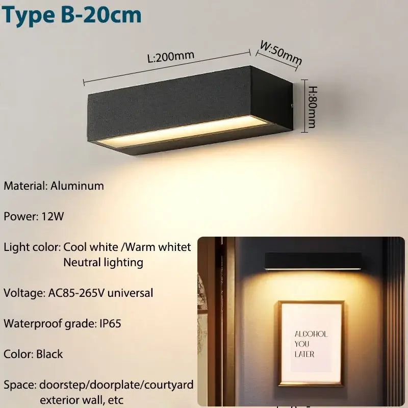 DecorBites™ Aluminum Outdoor Wall Sconces - Waterproof Exterior Light for House, Patio, Garage