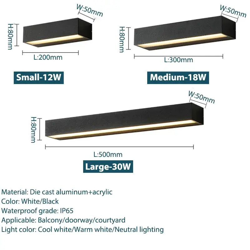 DecorBites™ Aluminum Outdoor Wall Sconces - Waterproof Exterior Light for House, Patio, Garage