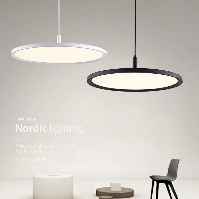 DecorBites™ Aluminum Pendant Light: Round LED Ceiling Lamp for Home, Hotel, Restaurant, Bar