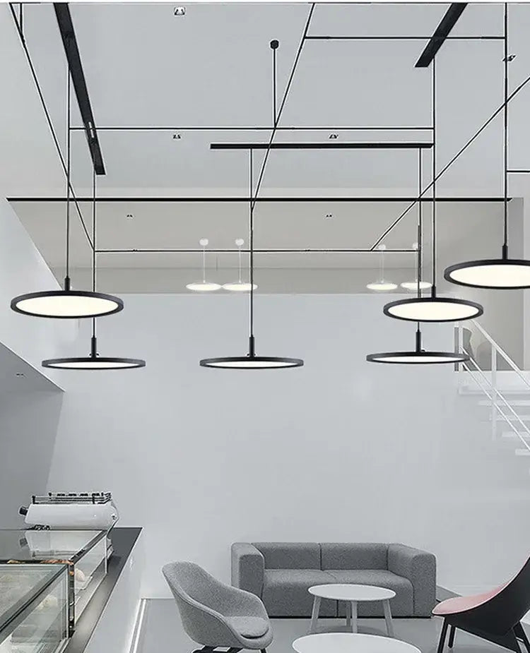 DecorBites™ Aluminum Pendant Light: Round LED Ceiling Lamp for Home, Hotel, Restaurant, Bar